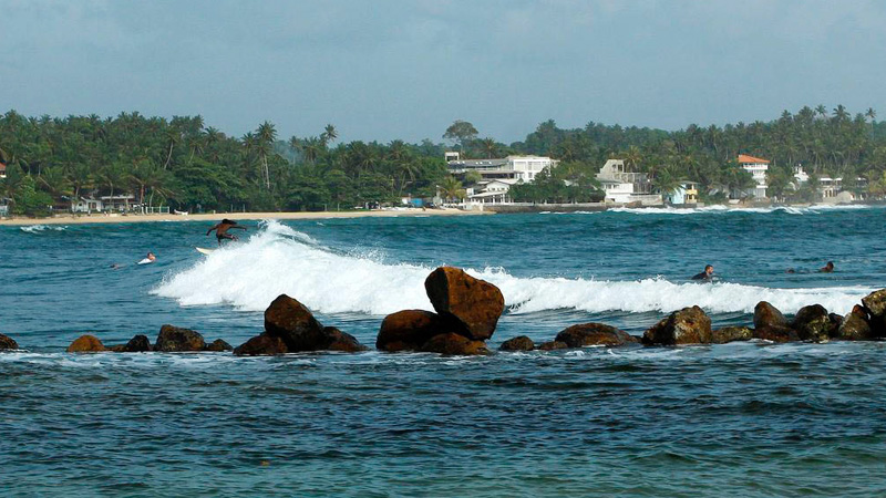 Surfing at Unawatuna